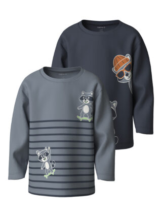 Name It Langarmshirt "NMMVILASSE 2P LS NREG TOP" Packung, 2 Baumwolle