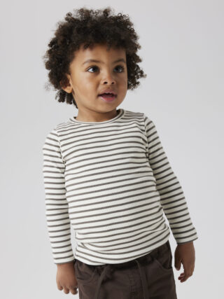 Name It Langarmshirt "NMNBANI LS XSL TOP NOOS" Ringel-Look in toller Rippen-Qualität