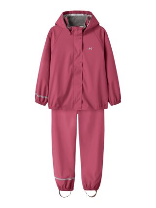Name It Regenmantel "NKNDRY10 Regenjacke und Hose im Set" Set, 2 Keine Latzhose Unifarben, casual, regular fit, Kunstfaser, Web