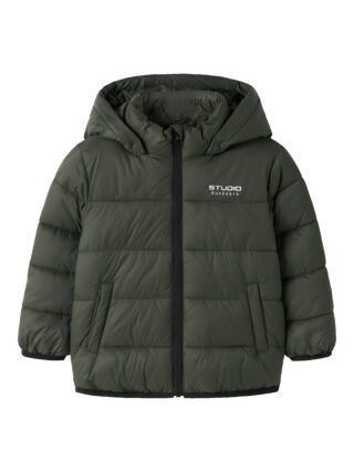 Name It Steppjacke "NMMMARBLE JACKET PB1" mit Kapuze Kunstfaser