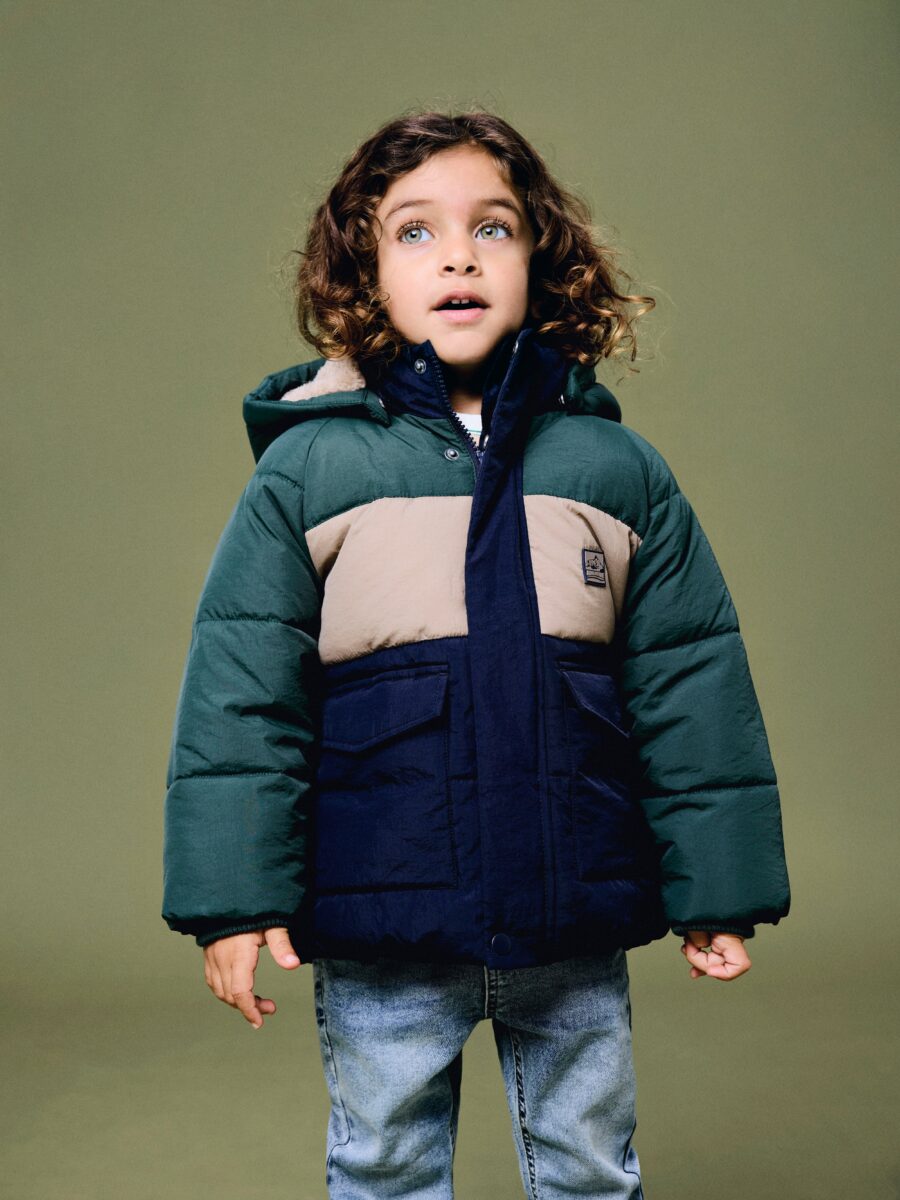 Name It Steppjacke "NMMMELBOURNE PUFFER JACKET BLOCK" mit Kapuze