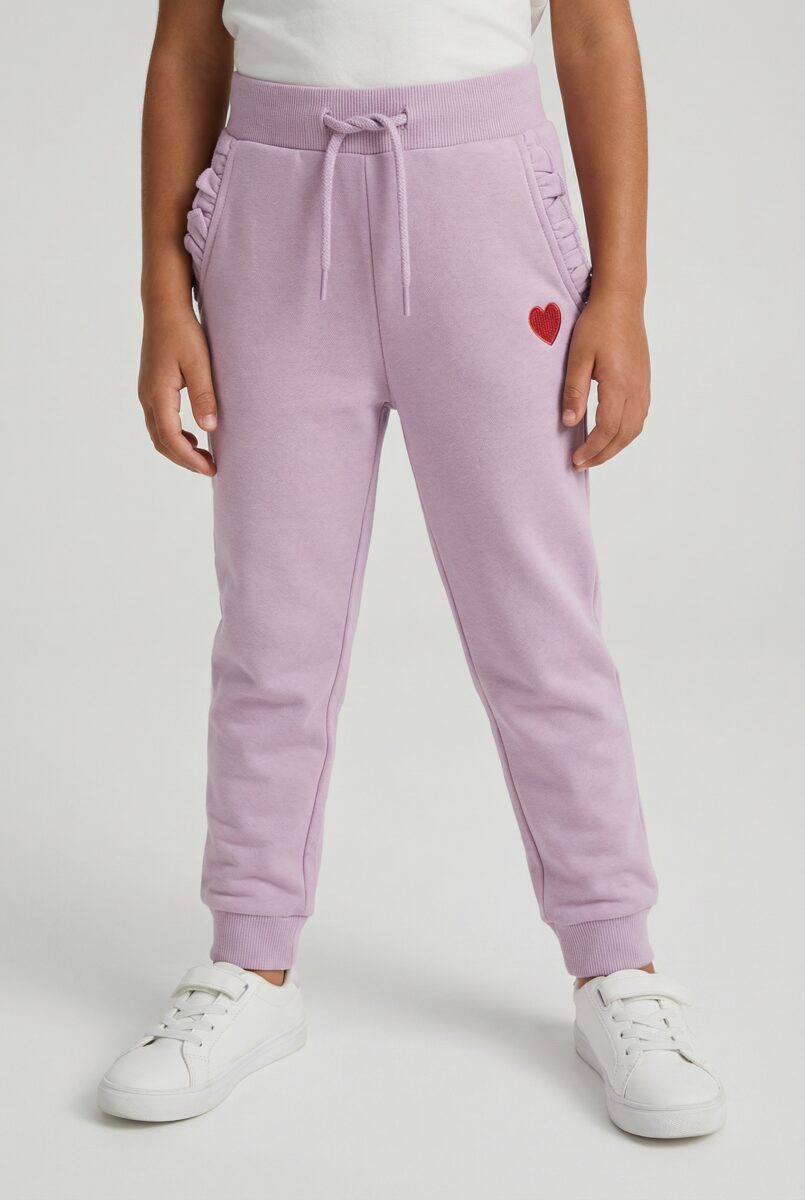 Name It Sweathose "NMFVIMA SWE PANT BRU NOOS" mit süßem Rüschendetail