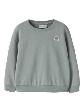 Name It Sweatshirt "NMFVALLENE LS RLX SWEAT UNB", Baumwollmischung, Stickerei
