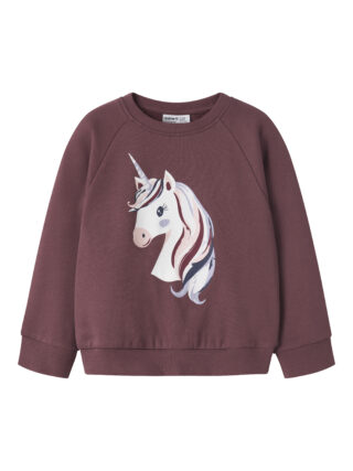 Name It Sweatshirt "NMFVENUS LS NREG SWEAT BRU", Baumwolle, regular fit