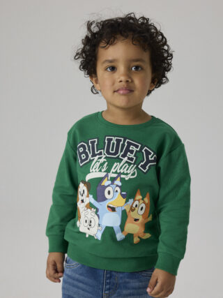 Name It Sweatshirt "NMMJUST BLUEY NREG SWEAT UNB NOOS SKY", Baumwollmischung, regular fit