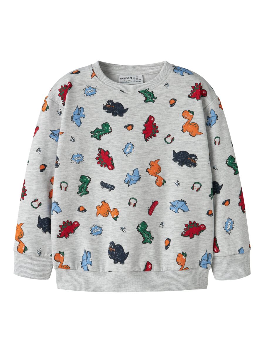 Name It Sweatshirt "NMMLEON LS NREG SWEAT BRU BOX", Baumwollmischung, regular fit