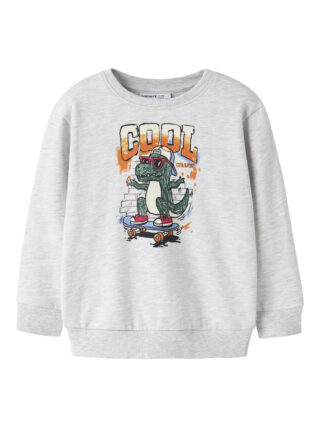 Name It Sweatshirt "NMMLORENZO LS NREG SWEAT BRU BOX", Baumwolle, regular fit
