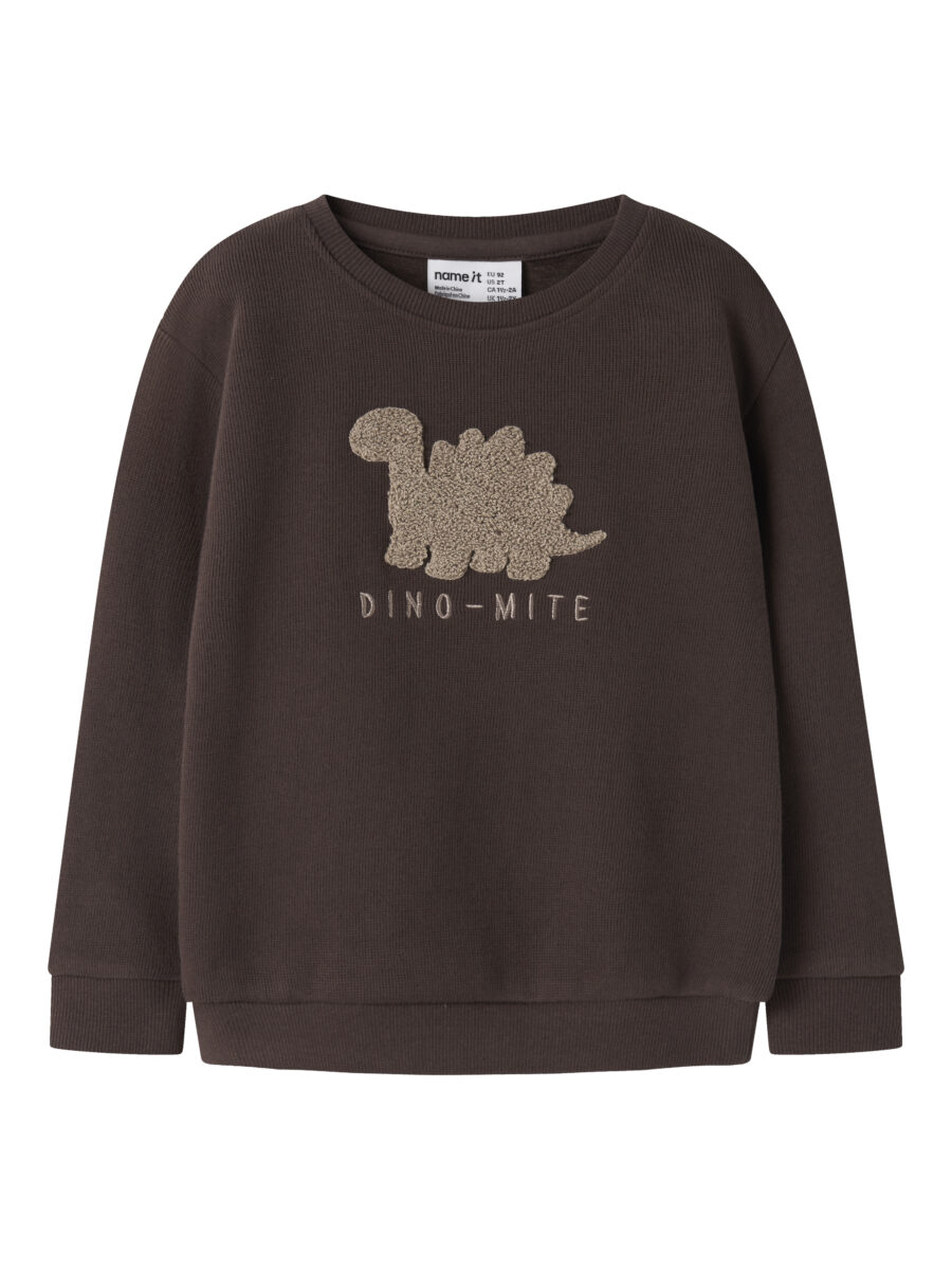 Name It Sweatshirt "NMMOBEAR NREG SWEAT UNB", mit hochwertiger 3D-Stickerei
