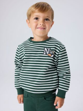 Name It Sweatshirt "NMMOZIAS LS NREG SWE BRU PB", Baumwollmischung, regular fit