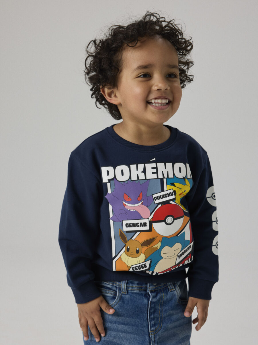 Name It Sweatshirt "NMMSIBO POKEMON NREG SWEAT BRU NOOS BFU", Baumwollmischung, regular fit, mit Pokemon Druck