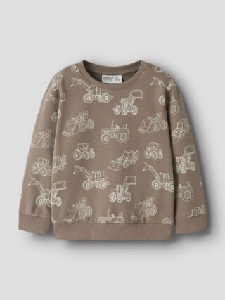 Name It Sweatshirt "NMMVARON für Jungen mit Alloverprint und Rippbündchen", bedruckt, casual, regular fit, Baumwolle, Rundhals