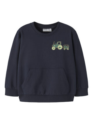 Name It Sweatshirt "NMMVUGO LS NREG SWEAT BRU", Baumwolle mit Stretch, Kängurutasche, regular fit