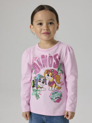 Name It T-Shirt "NMFJETTE PAW LS TOP BOX NOOS CPLGM" Baumwollmischung, regular fit
