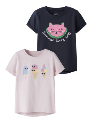 Name It T-Shirt "NMFVIX 2P SS TOP" Packung, 2 Baumwollmischung