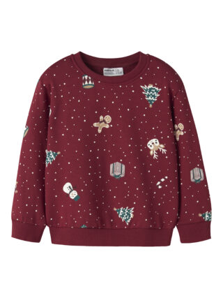 Name It Weihnachtssweatshirt "NMNVOHOM LS NREG SWEAT BRU", Weihnachten, Baumwolle