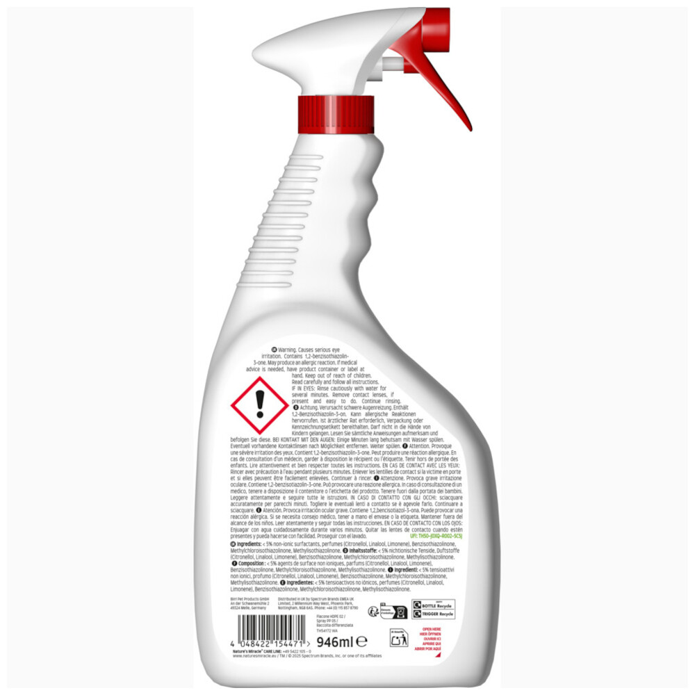 Nature's Miracle Hunde Urinflecken- und Geruchsentferner - Sparpaket: 2 x 946 ml