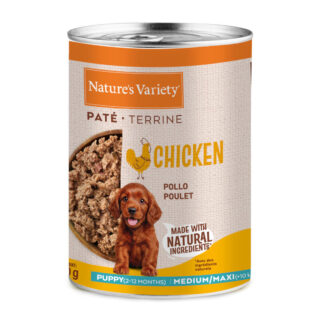 Nature's Variety Paté Medium/Maxi Puppy - Sparpaket: Huhn (12 x 400 g)