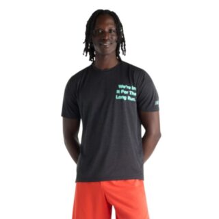 New Balance RC Essential Graphic SS Tee Gr. L Schwarz Herren