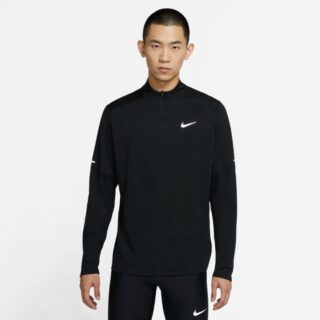 Nike Dri-FIT Herren Langarmshirt Halbzip - Größe XXL, Schwarz