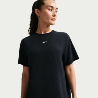 Nike One Relaxed Dri-FIT SS Tee Gr. L Schwarz Damen