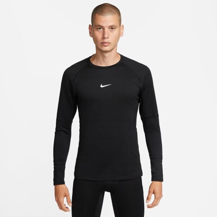 Nike Pro Warm Langarmshirt Herren Gr. L Schwarz - Ideal für Training & Wettkampf