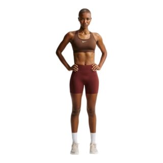 Nike Swoosh Medium Support Bra Gr. L Braun Damen