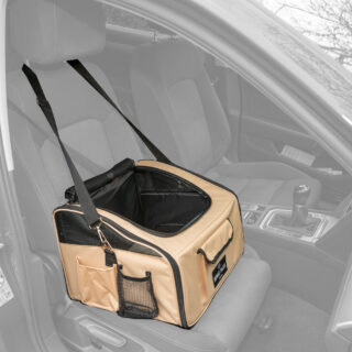 Nomad Tales Spirit Autositz für Hunde, sand - ca. L 44 x B 37 x H 30 cm