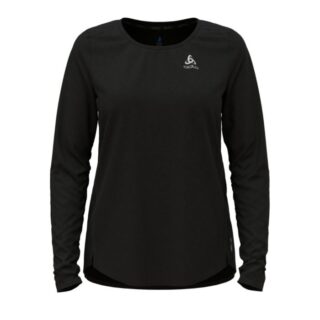Odlo Damen Langarm T-Shirt Crew Neck Zeroweight - Größe L, Schwarz