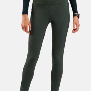 Odlo Zeroweight Warm Reflective Tights Damen Größe S Grün - Ideal für kalte Läufe mit reflektierenden Details