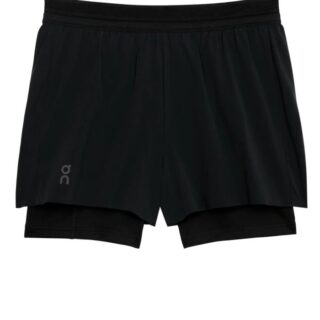 On 3 Inch Performance 2/1 Shorts Gr. L Schwarz Damen
