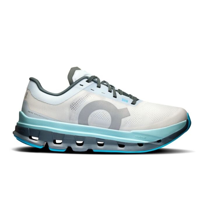On Cloudflow 5 Damen-Laufschuhe, Gr. 38½, Weiß – Für schnelle Läufe & maximalen Komfort