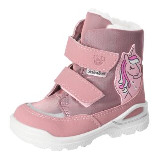 PEPINO by RICOSTA Winterboots "ANKI, WMS: mittel, BLINKSCHUH" Snowboots, Einhorn-Motiv, Blinkfunktion, Größenschablone zum Download