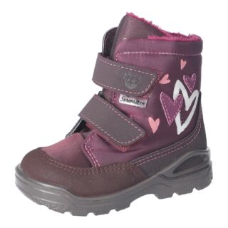 PEPINO by RICOSTA Winterboots "MELINA, WMS: mittel" Klettboots mit Herzchen-Applikation, Größenschablone zum Download