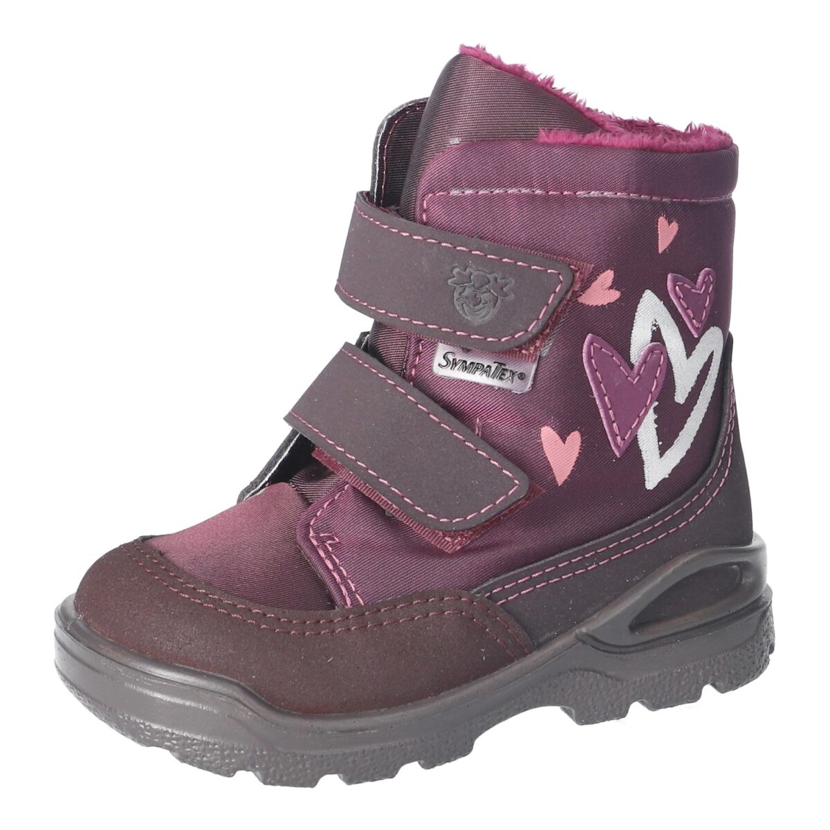 PEPINO by RICOSTA Winterboots "MELINA, WMS: mittel" Klettboots mit Herzchen-Applikation, Größenschablone zum Download
