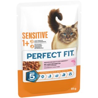 Perfect Fit Sensitive 1+ - Huhn & Lachs (4 x 85 g)