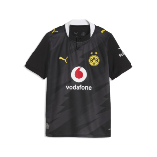 PUMA Fußballtrikot "BVB AWAY JERSEY REPLICA JR" für Jugendliche, mit DryCELL-Technologie, atmungsaktiv