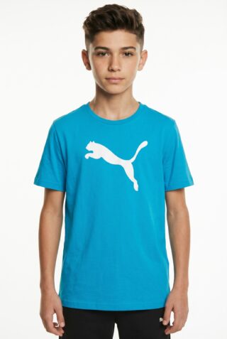 PUMA Fußballtrikot "TEAMRISE LOGO JERSEY COTTON JR" für Fußball, für Jugendliche, Kurzarm, Rundhalsausschnitt