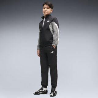 PUMA Jogginganzug "ESS BLOCK WOVEN SUIT B" 2 2-teiliges Set, mit Reißverschluss am Oberteil, windabweisend