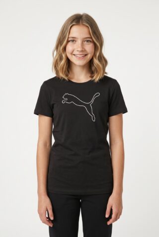 PUMA T-Shirt "TAD ESS CAT LOGO TEE G" mit Rundhalsausschnitt, kurzärmelig, sportlich