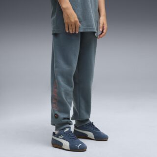 PUMA Trainingshose "STREET RELAXED SWEATPANTS FL B" mit Eingrifftaschen, aus Fleece, normale Länge