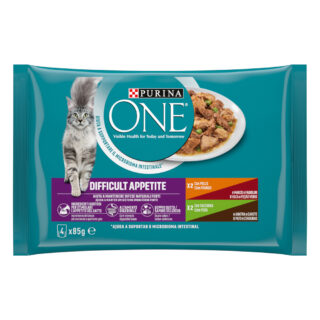 PURINA ONE Difficult Appetite - Sparpaket: Huhn & Truthahn 8 x 85 g