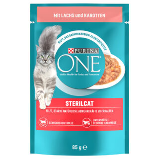 PURINA ONE SterilCat - Lachs und Karotten (26 x 85 g)