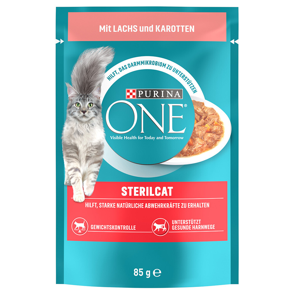 PURINA ONE SterilCat - Lachs und Karotten (26 x 85 g)