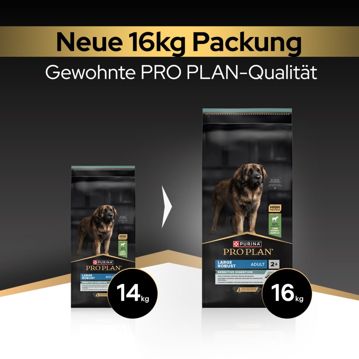PURINA PRO PLAN Large Adult Robust Lamm & Reis Sensitive Digestion - 16 kg