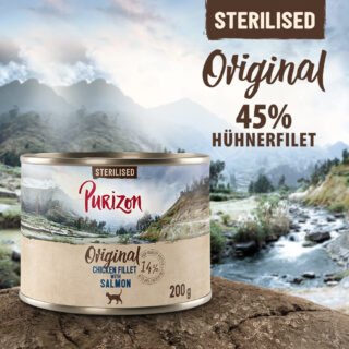Purizon Adult Sterilised 6 x 200 g - getreidefrei - Hühnerfilet mit Truthahn