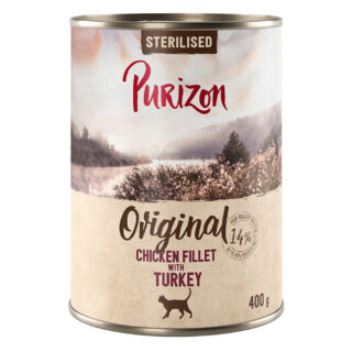 Purizon Adult Sterilised 6 x 400 g - getreidefrei - Hühnerfilet mit Lachs