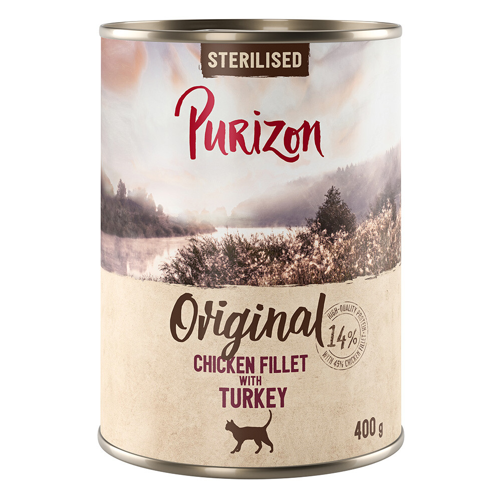 Purizon Adult Sterilised 6 x 400 g - getreidefrei - Hühnerfilet mit Lachs