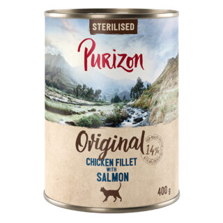 Purizon Adult Sterilised 6 x 400 g - getreidefrei - Hühnerfilet mit Truthahn