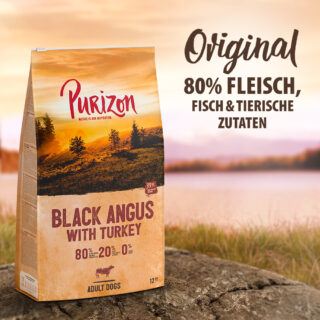Purizon Black-Angus-Rind mit Truthahn Adult - getreidefrei - Sparpaket: 2 x 12 kg