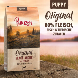 Purizon Puppy Black Angus mit Truthahn - 2 x 12 kg